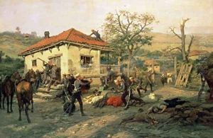 A Scene from the Russian Turkish War in 1876-77 by Pawel Kowalewsky
