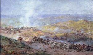 A Scene from the Russo Turkish War in 1877-78 by Pawel Kowalewsky