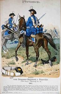 Dragoons in the Regiment von Pomeiske in 1762 by Richard Knoetel
