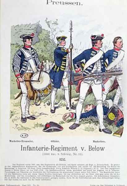 Soldiers from the Prussian Infantry Regiment von Below in 1757 - view 1