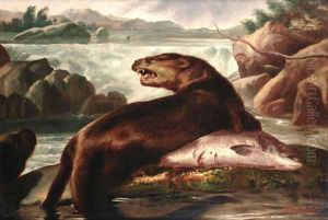 Otter and Salmon by A. Roland Knight