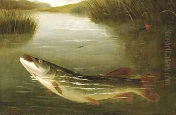 A pike on a line - view 1