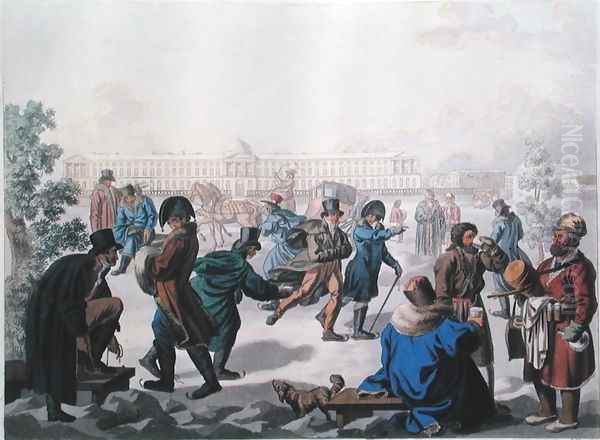 Skating on the Neva - view 1