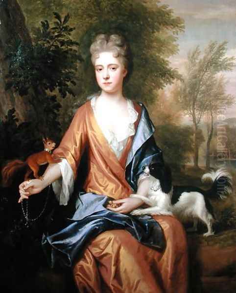 Portrait of a Lady with a Squirrel and a Spaniel - view 1