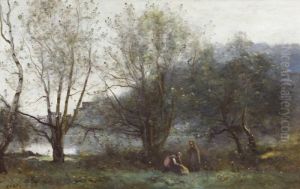 Les Etangs De Ville D'avray by Jean-Baptiste-Camille Corot