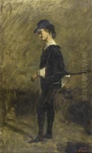 The Actor Bigour As Hamlet by Jean-Baptiste-Camille Corot