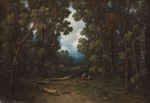 Auf Der Waldlichtung by Jean-Baptiste-Camille Corot