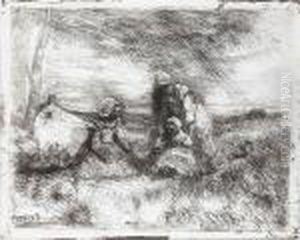 < La Petite Sur >. by Jean-Baptiste-Camille Corot