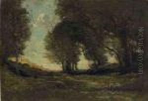 Crete Boisee by Jean-Baptiste-Camille Corot