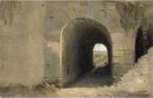 Auteuil-un Passage Voute by Jean-Baptiste-Camille Corot