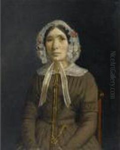 Femme Au Bonnet De Dentelle by Jean-Baptiste-Camille Corot
