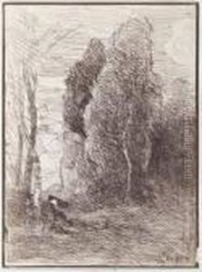 Cache-cache by Jean-Baptiste-Camille Corot