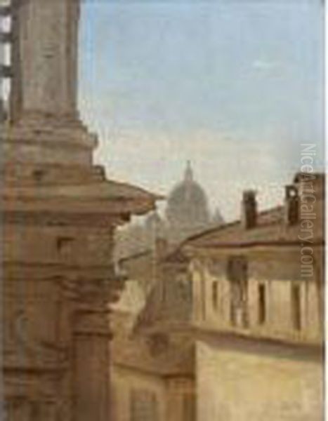 View Of The Rooftops Of Rome With St. Peter's Basilica Beyond - view 1