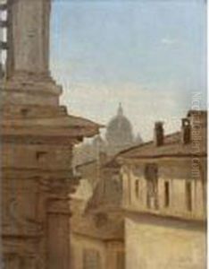 View Of The Rooftops Of Rome With St. Peter's Basilica Beyond