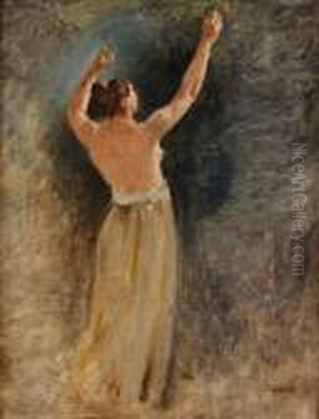 Esquisse De Nu Levant Les Bras Pour Un Personnage Du Tableau Le Concert - view 1