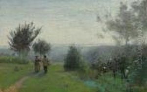 L'aube Printanniere by Jean-Baptiste-Camille Corot