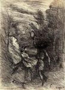 Saltarelle by Jean-Baptiste-Camille Corot