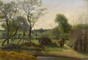 Landscape With Pasaynnes by Jean-Baptiste-Camille Corot