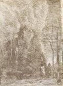 Dante Etvirgile by Jean-Baptiste-Camille Corot