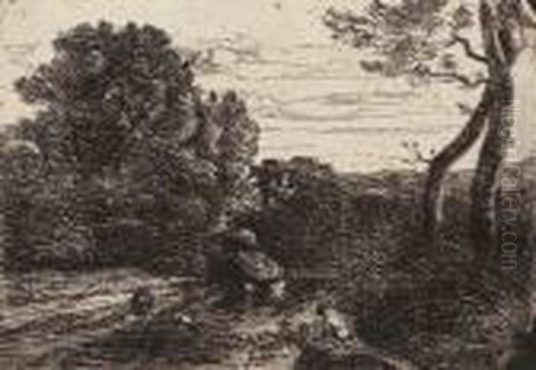 Le Bain Du Berger (souvenir Du Paysage Italien) - view 1