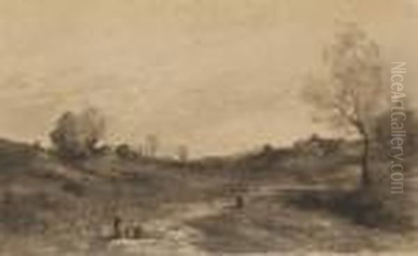 Skogslandskap Med Figurer - view 1