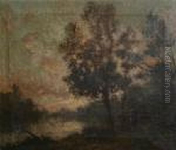 River Landscape With Figure - view 1