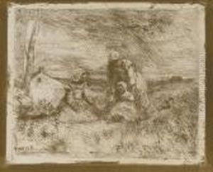 La Petite Soeur by Jean-Baptiste-Camille Corot