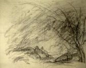 Waldlandschaft Mit Lagernden Figuren by Jean-Baptiste-Camille Corot
