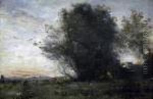 Trees In A Landscape At Sunset Bought From Agnews Trees In A Landscape At Sunset Bought From Agnews