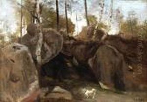 Im Wald Von Fontainebleau by Jean-Baptiste-Camille Corot