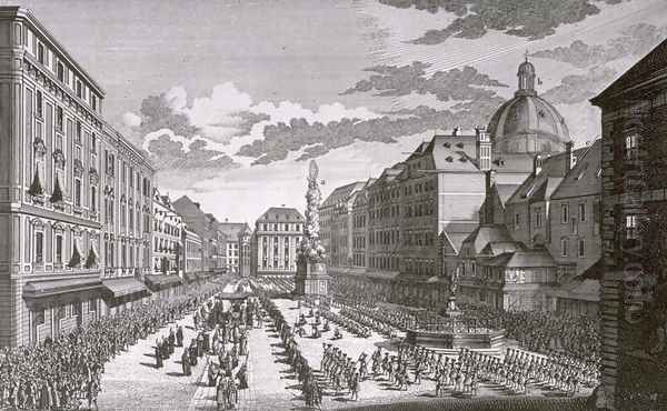 View of a procession in the Graben - view 1