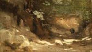 Sous-bois by Jean-Baptiste-Camille Corot