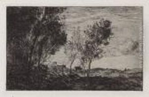 Dans Les Dunes: Souvenir Du Bois De La Haye by Jean-Baptiste-Camille Corot