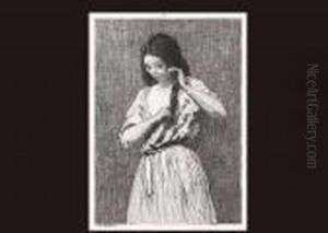 Girl by Jean-Baptiste-Camille Corot