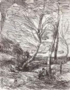 L'artiste En Italie by Jean-Baptiste-Camille Corot