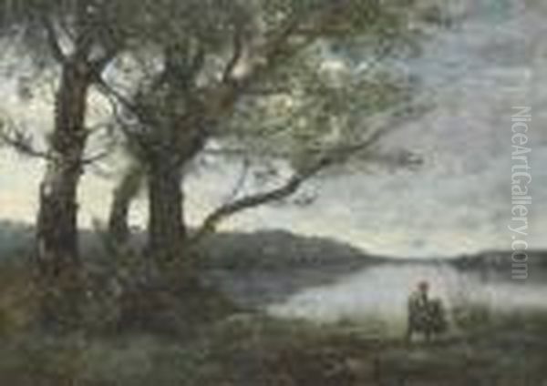 Les Trois Arbres En Vue Du Lac - view 1