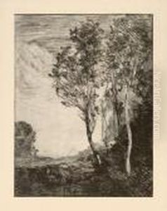 Souvenir D'italie. by Jean-Baptiste-Camille Corot