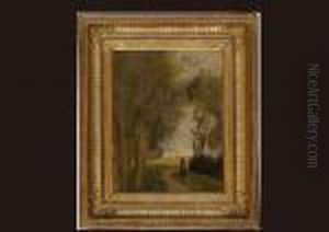 Chemin En Lisiere De Bois by Jean-Baptiste-Camille Corot