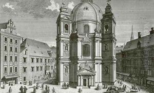 View of the Peterskirche Vienna by Salomon Kleiner