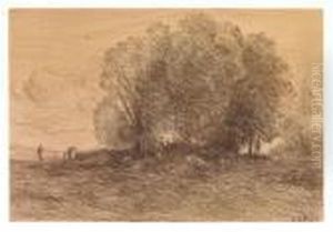 Le Bouquet De La Belle Foriere by Jean-Baptiste-Camille Corot
