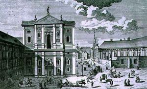 View of the Schottenkirche Scottish church by Salomon Kleiner