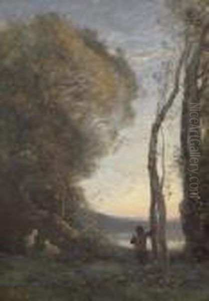 Berger Italien A Pied D'une Grand Arbre - view 1
