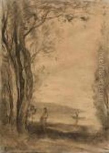 Fisherman And Boater, Circa 1855-1860. Fisherman And Boater, Circa 1855-1860.