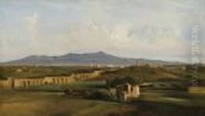 Aqueduc Dans La Campagne
Romaine: A View Of The Roman Campagna Andthe Claudian Acqueduct Towards
Monte Cavo by Jean-Baptiste-Camille Corot