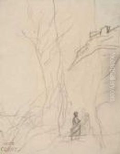 Paysage D'italie by Jean-Baptiste-Camille Corot