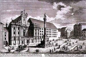 View of the Am Hof square showing the Mariensaule or Column of Our Lady by Salomon Kleiner