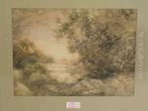 Landschaft Am Bach by Jean-Baptiste-Camille Corot