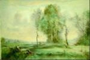 Paesaggio Con Alberi E figura Umana Paesaggio Con Alberi E figura Umana