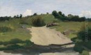 Un Chemin Montant by Jean-Baptiste-Camille Corot