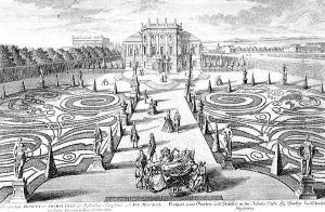 View of a Garden and House in Josefstadt Vienna by Salomon Kleiner
